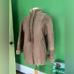 Vintage 70s O'Ned made in France tan sheepskin Shearling jacket coat